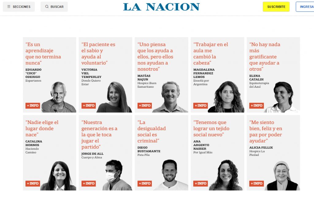 imagen con los 10 no candidatos y frases destacadas que dijo cada uno e el Diario La Nacion
