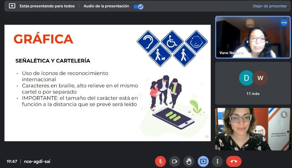 Captura de pantalla del curso Comunicación y Discapacidad que brindamos a través de nuestro programa Rayuela.