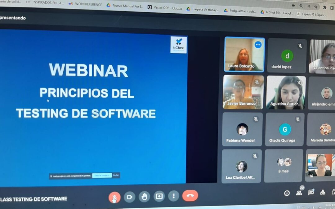 testing de software: brindamos masterclass junto a hichex