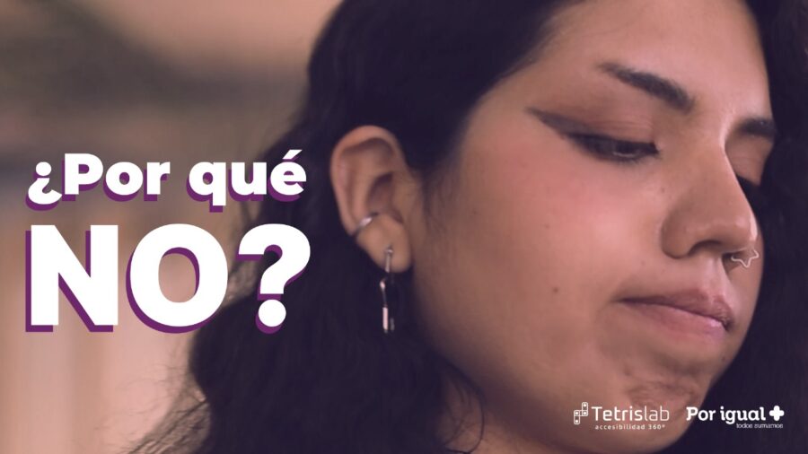 Portada Video Por que no_ (2) (1) la frase: Por qué NO? y la cara en primera plano de chica con cara seria