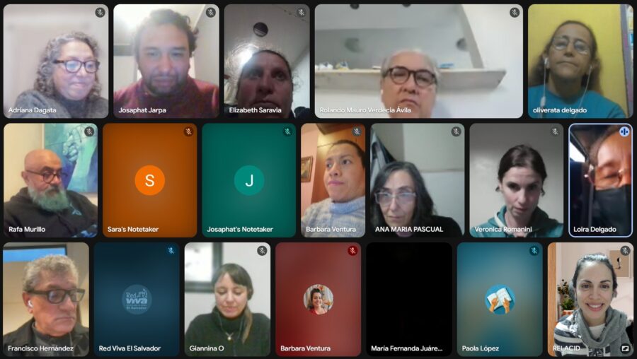 pantalla de meet con 20 personas conectadas