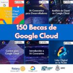 imagen que dice 150 becas de google coud