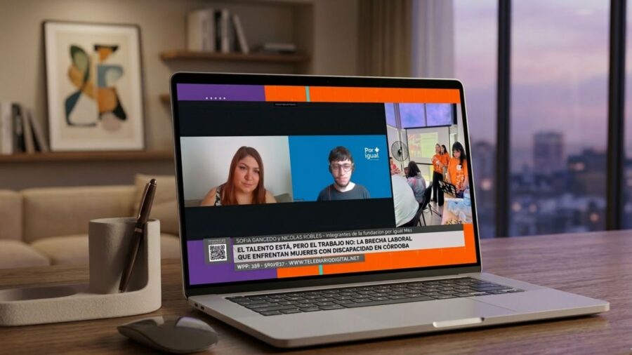 Sofia Gancedo y Nicolás Robles en videollamada