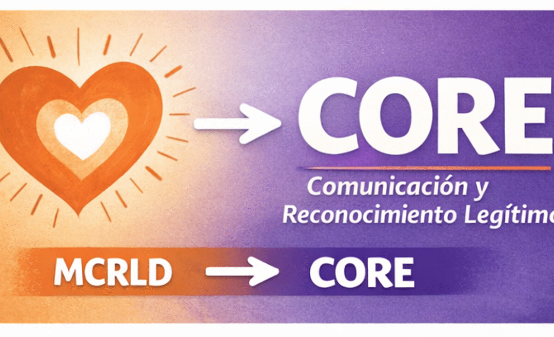 El modelo evoluciona: el MCRLD ahora es CORE, Comunicación y Reconocimiento Legítimo