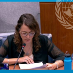 Ana Argento Nasser en su disertación en la ONU